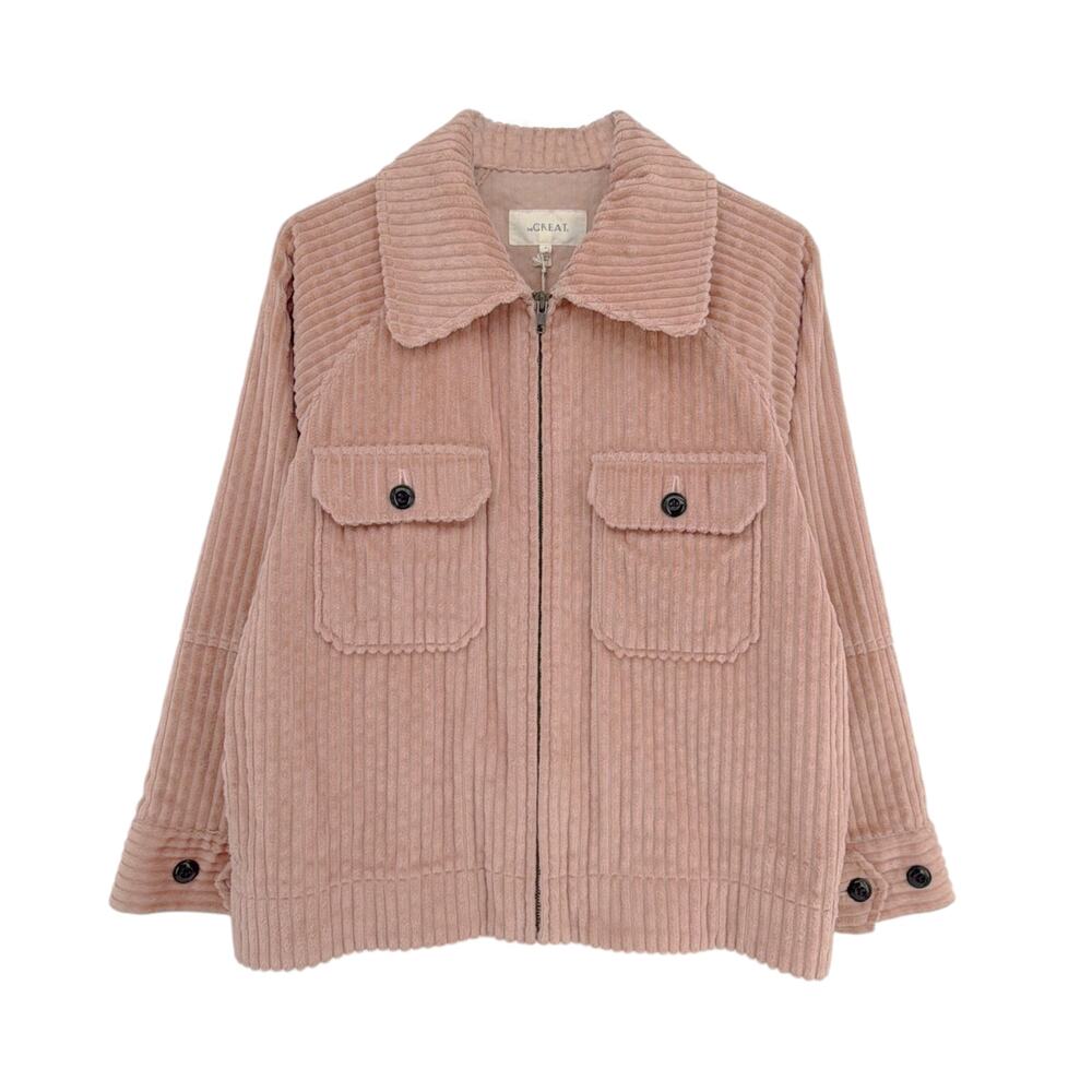 The GREAT. The Boxy Zip Jacket in Cameo 0|XS